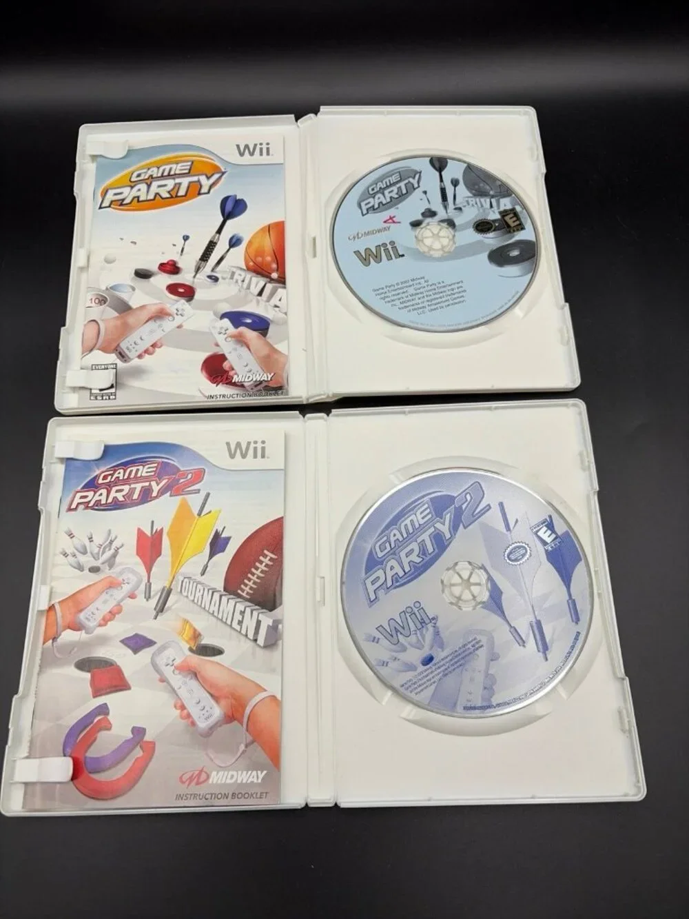 Game Party & Game Party 2 Nintendo Wii Complete CIB W/ Manual Tested